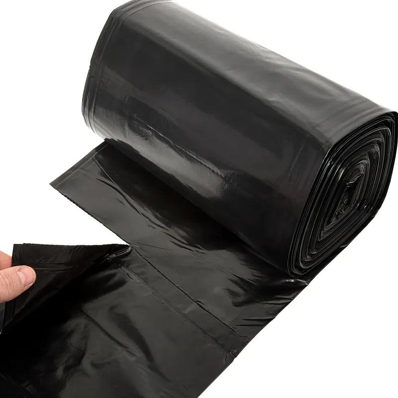 Victoria Bay Can Liner 38X58 IN 55 GAL Black Plastic 1.7MIL Heavy Roll 100/Case