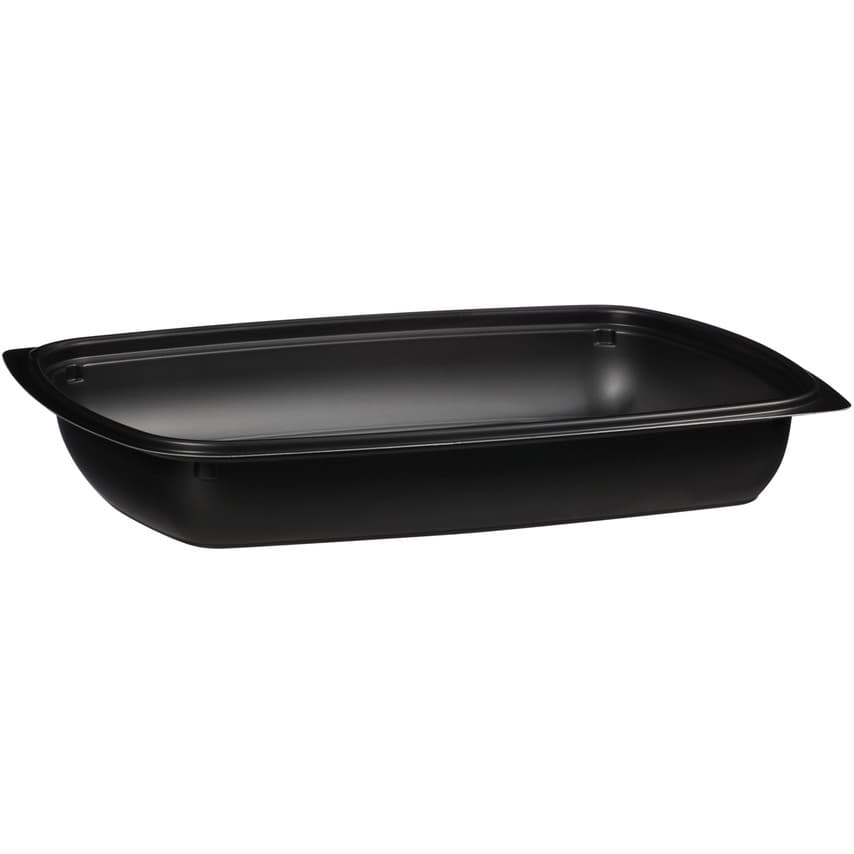 Take-Out Container Base 11X8X1.6 IN PP Black Rectangle 150/Case