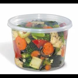 Deli Container Base & Lid Combo 16 OZ Plastic Clear 250/Case