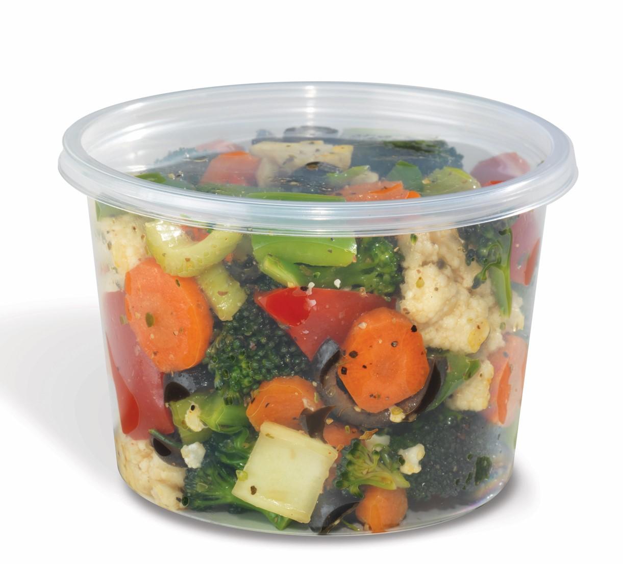 Deli Container Base & Lid Combo 16 OZ PP Clear 250/Case