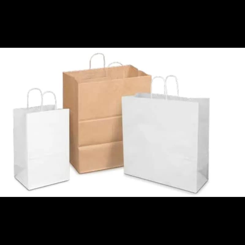 Duro® Shopper Bag 16X11X18.25 IN Virgin Paper 70# Kraft Grande With Handle 200/Bundle