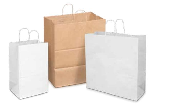 Duro® Shopper Bag 16X11X18.25 IN Virgin Paper 70# Kraft Grande With Handle 200/Bundle
