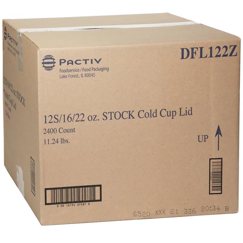 Lid Flat 3.625X0.25 IN HIPS OPS Translucent For 12-22 OZ Cold Cup With Hole 2400/Case