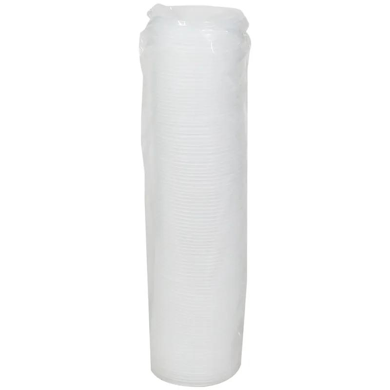 Lid Flat 3.625X0.25 IN HIPS OPS Translucent For 12-22 OZ Cold Cup With Hole 2400/Case