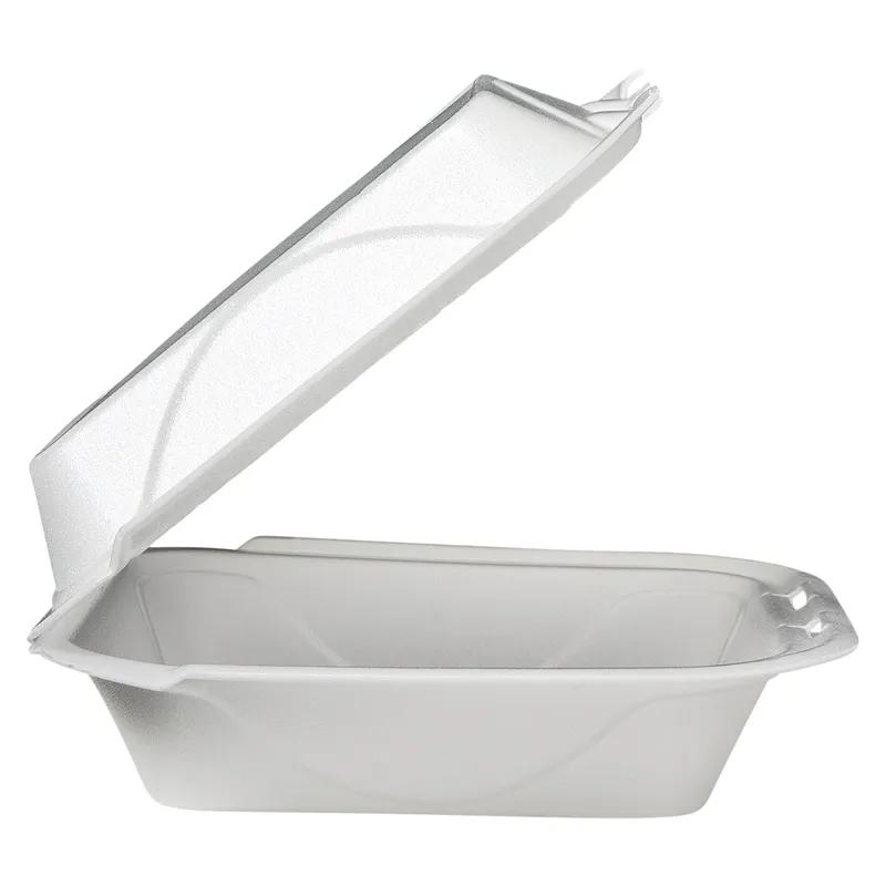 Take-Out Container Hinged 8.1X8.2X3 IN Polystyrene Foam White 200/Case