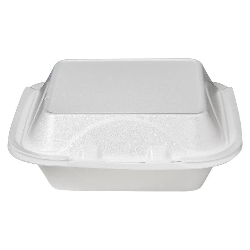 Take-Out Container Hinged 8.1X8.2X3 IN Polystyrene Foam White 200/Case