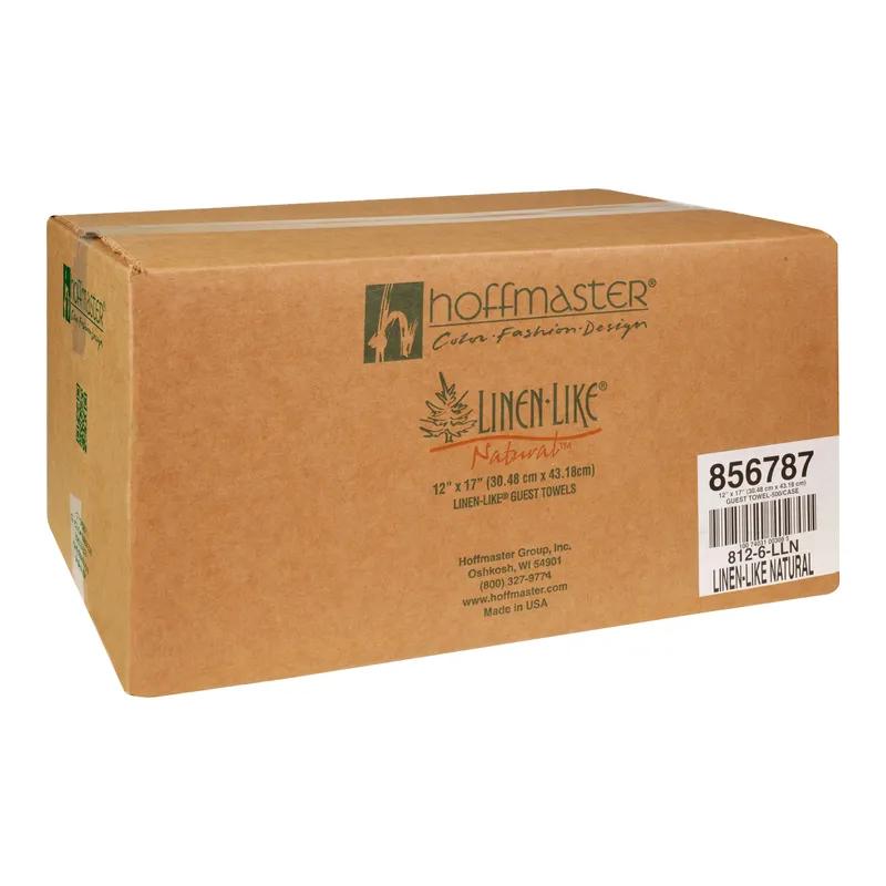 Linen-Like® Folded Guest Towel 12X17 IN DRC Kraft 1/6 Fold 125 Sheets/Pack 4 Packs/Case 500 Sheets/Case