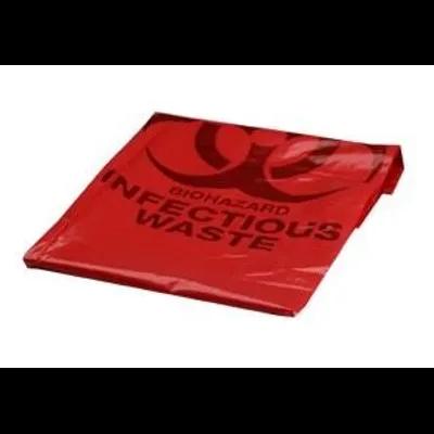 Biohazard Bag 40X46 IN Red Plastic 1.25MIL 100/Case
