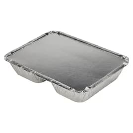 Victoria Bay Take-Out Container Base & Lid Combo With Paper Lid 8X6.5X1 IN 3 Compartment Aluminum Silver 250/Case