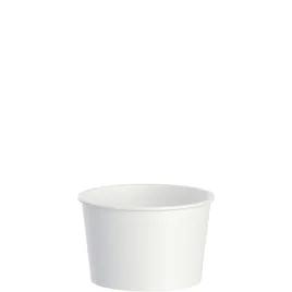 Solo® Food Container Base 8 OZ Double Sided Poly Paper (DSP) White Round Squat Freezer Safe 50 Count/Pack 20 Packs/Case