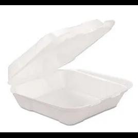 Snap-it Take-Out Container Hinged With Plastic Lid Medium (MED) Polystyrene Foam White 200/Case