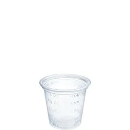 Dart® Souffle & Portion Cup 1 OZ PS Clear Round 200 Count/Pack 25 Packs/Case 5000 Count/Case