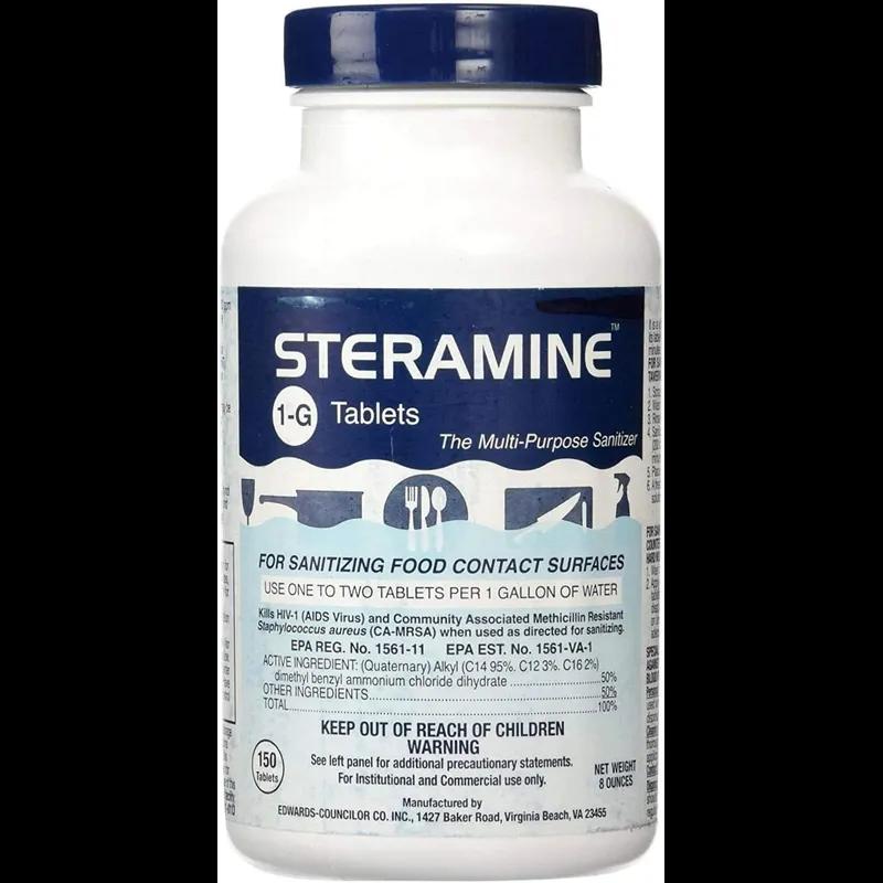 Steramine S150 Sanitabs Sanitizer Tablet 150 Count/Pack 12 Packs/Case