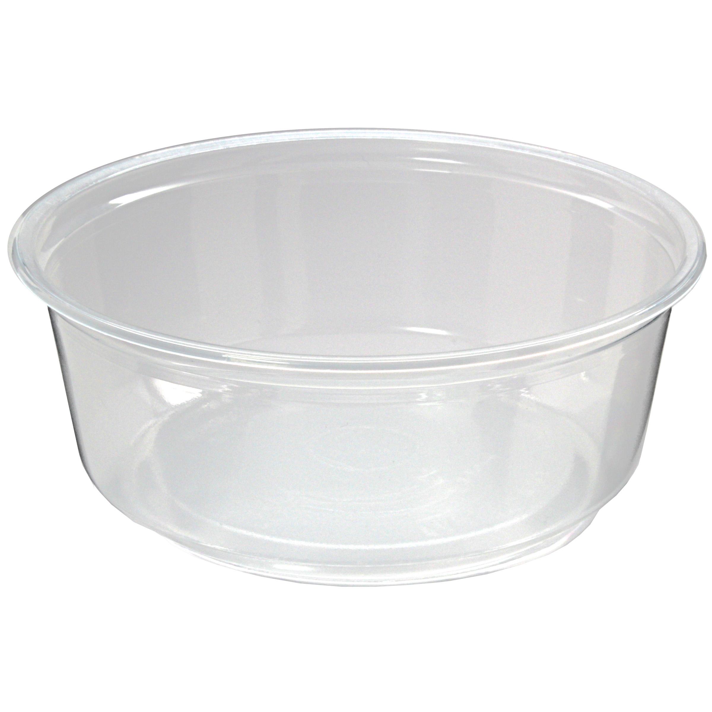 Pro-Kal® Deli Container Base 8 OZ PP Clear Round Microwave Safe 500/Case