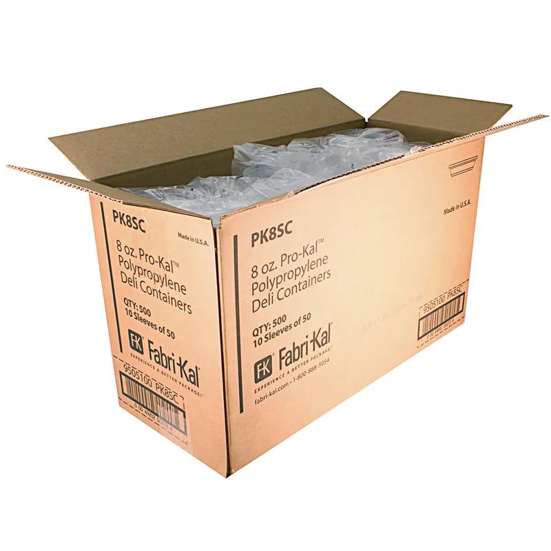 Pro-Kal® Deli Container Base 8 OZ PP Clear Round Microwave Safe 500/Case