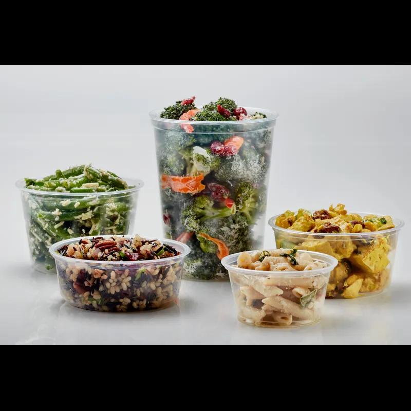 Pro-Kal® Deli Container Base 8 OZ PP Clear Round Microwave Safe 500/Case