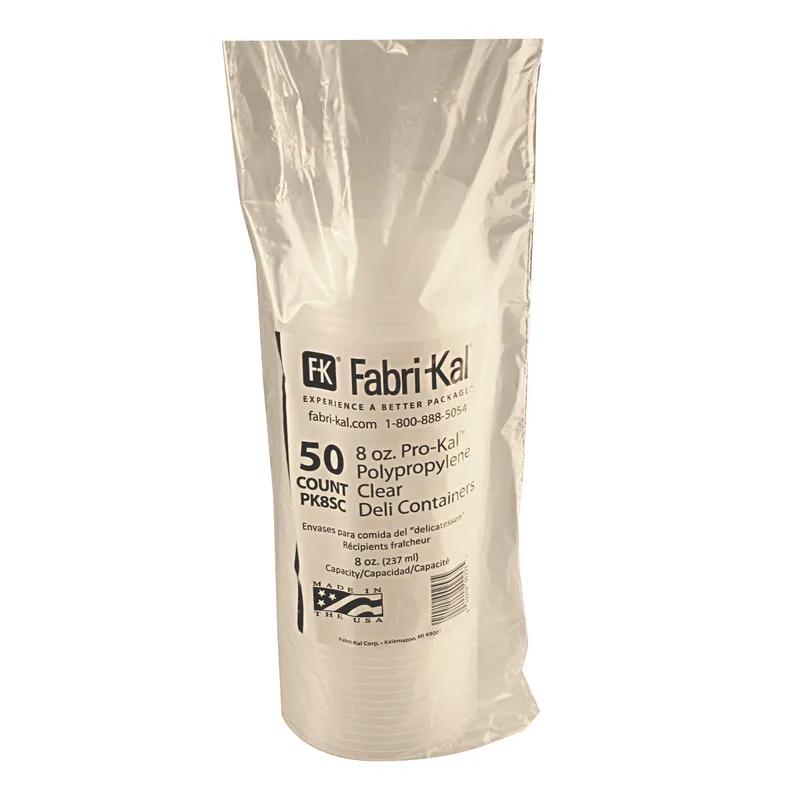 Pro-Kal® Deli Container Base 8 OZ PP Clear Round Microwave Safe 500/Case