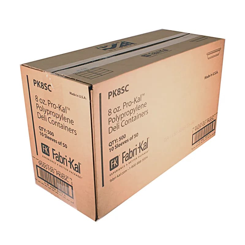 Pro-Kal® Deli Container Base 8 OZ PP Clear Round Microwave Safe 500/Case