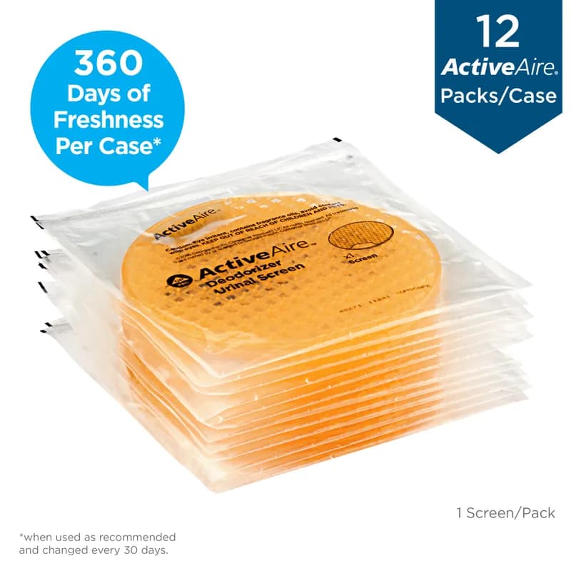 ActiveAire® Urinal Screen Sunscape Mango Orange Plastic Deodorizer 12/Case