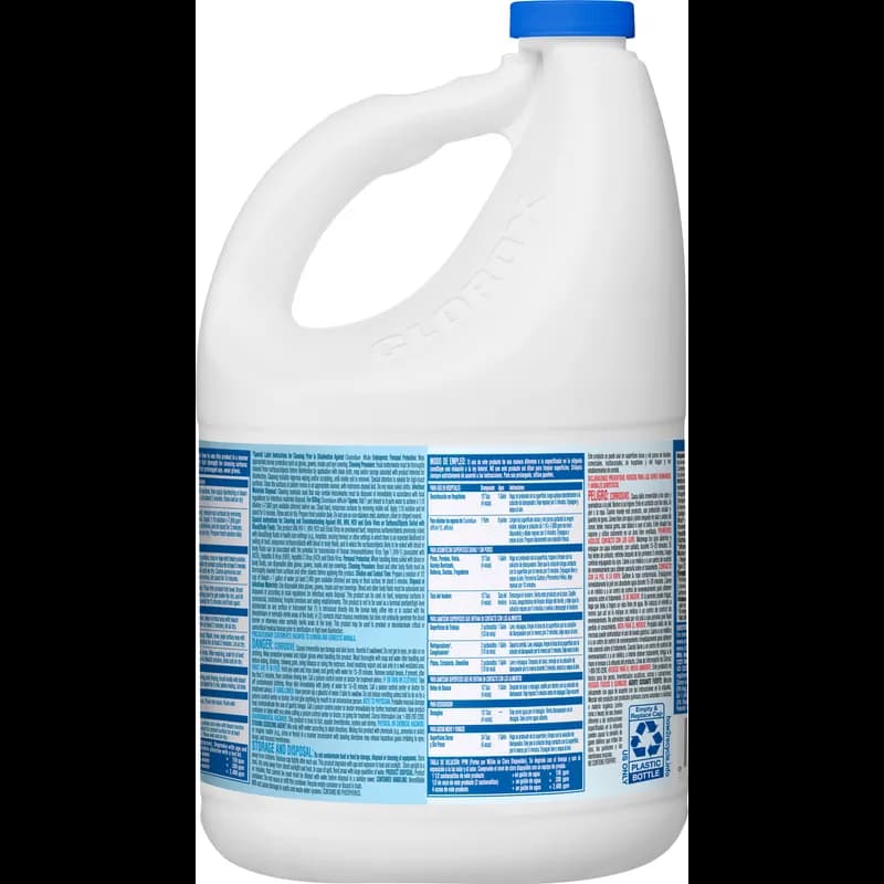 Clorox® Germicidal Bleach 121 FLOZ Concentrate Antibacterial Child Resistant Screw Cap 3/Case