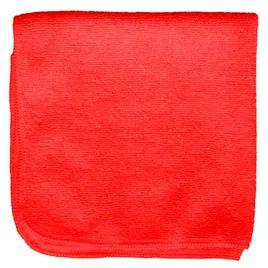 Cleaning Cloth 16X16 IN Microfiber Red Square 300 GSM 12/Pack