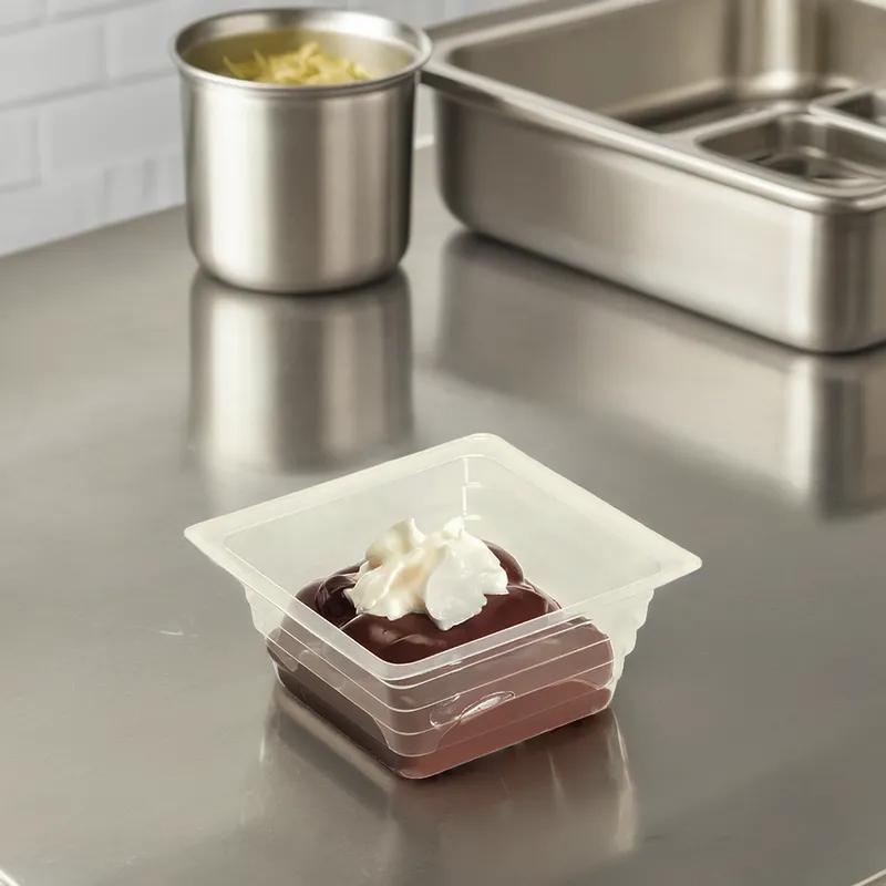 WNA Atrium Deli Container Base 6 OZ OPS Clear Square Deep 2000/Case