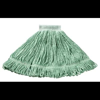 Super Stitch® Mop Head Medium (MED) 5.5X7X2 IN 20 OZ Green Cotton Synthetic Blend Loop End Launderable 1/Each