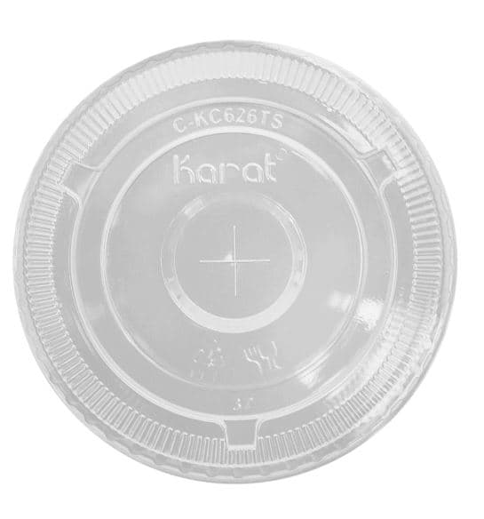 Karat® Lid Flat PET For 12-24 OZ Cup 1000/Case