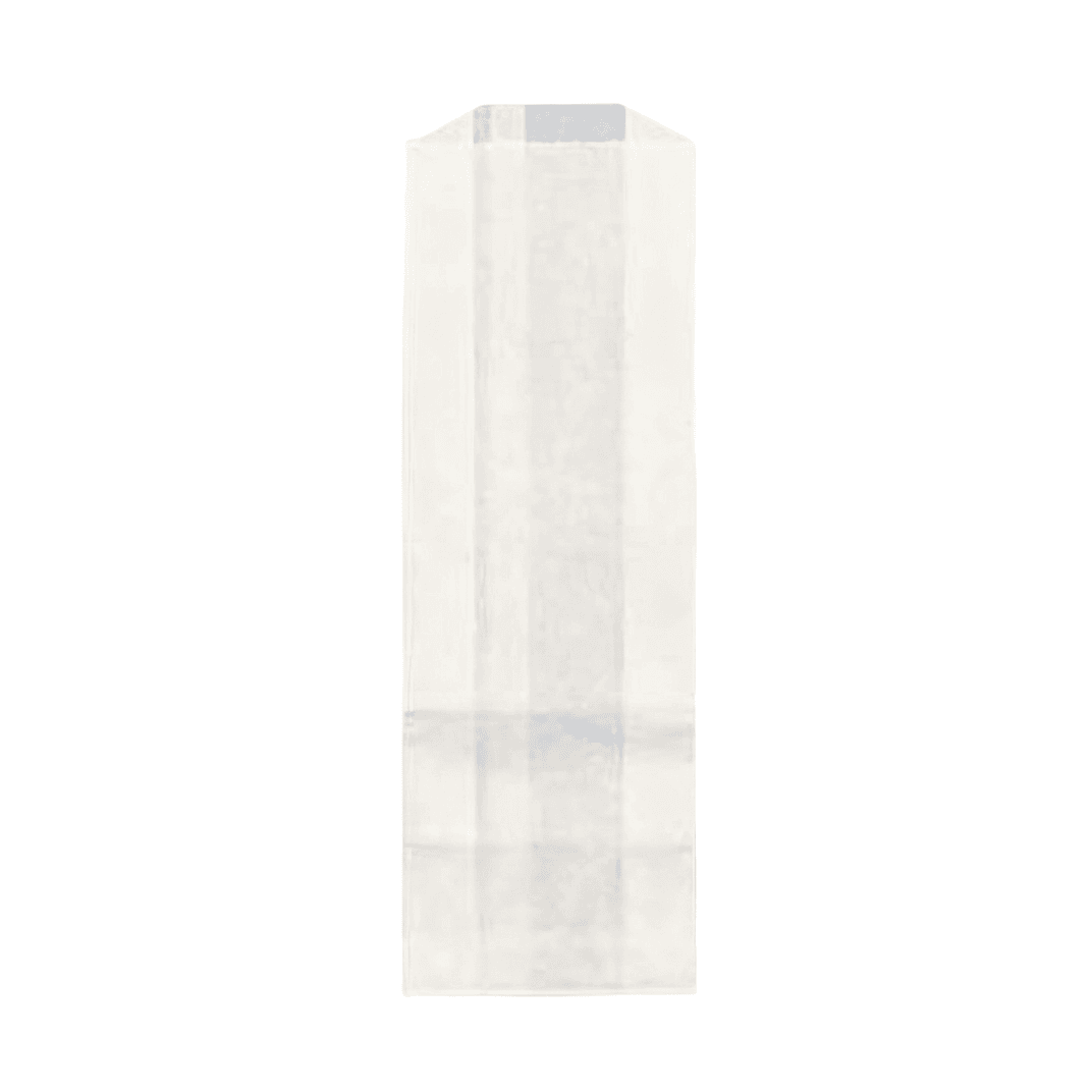 Bread Bag 4X2X12 IN Bleached Kraft Paper White Gusset 1000/Case