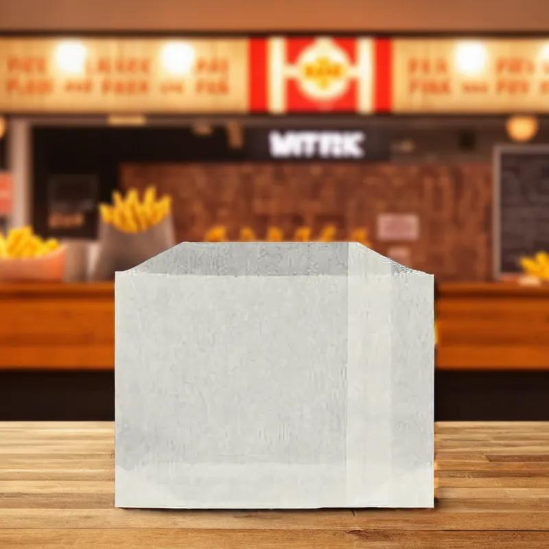 French Fry Bag 4.5X3.5 IN Bleached Kraft Paper White Unprinted 1000 Count/Box 10 Box/Case 10000 Count/Case