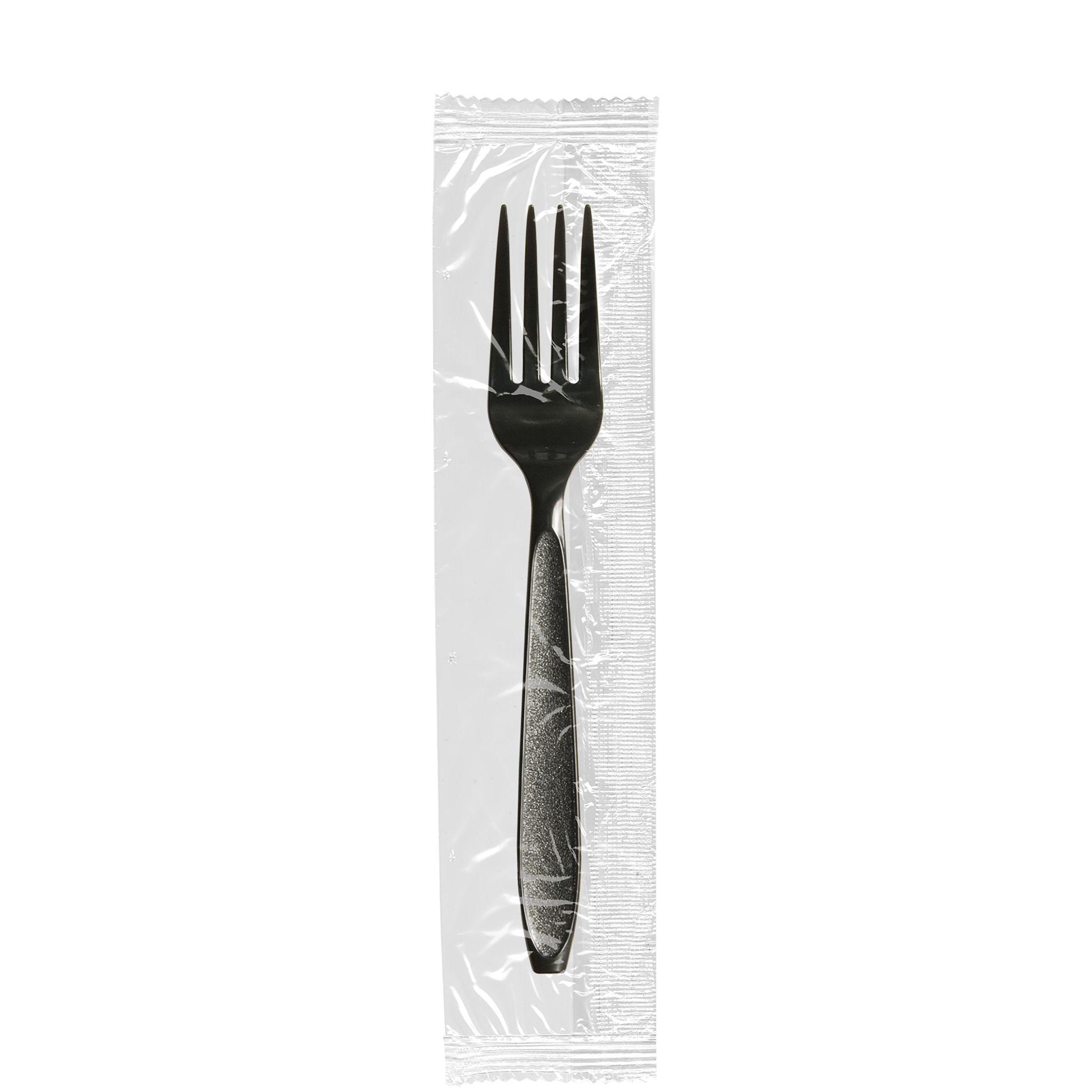 Solo® Impress™ Fork 6.95X1.075 IN PS Black Heavyweight Individually Wrapped 1000 Count/Bag 1 Bags/Case 1000 Count/Case