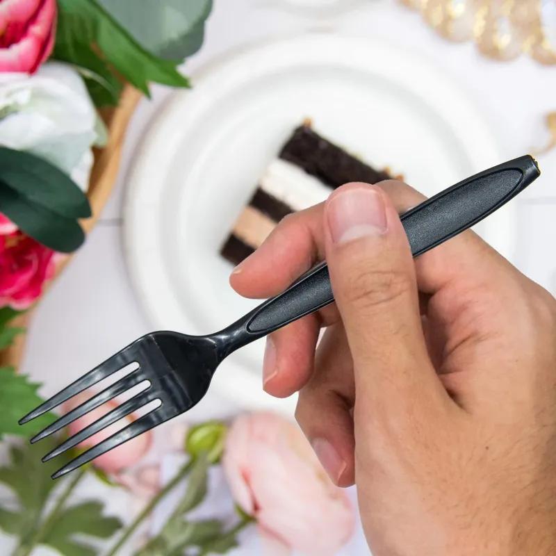 Solo® Impress™ Fork 6.95X1.075 IN PS Black Heavyweight Individually Wrapped 1000 Count/Bag 1 Bags/Case 1000 Count/Case