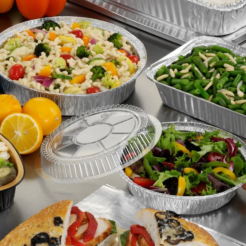 Handi-Max Take-Out Container Base 7 IN Aluminum Silver Round 500/Case