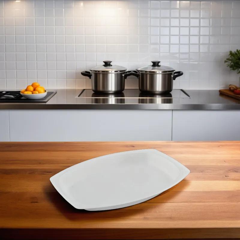 Serving Tray Base 7X9 IN Polystyrene Foam White Rectangle 500/Case