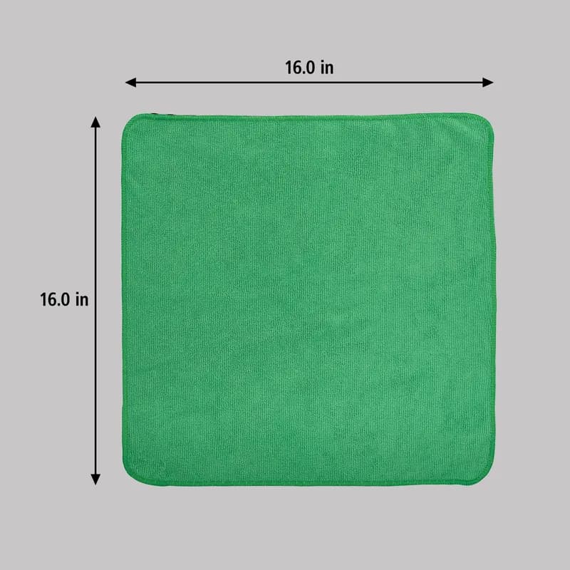 Hygen™ r-40 Cleaning Cloth 16X16 IN Microfiber Green Commercial Color Coded 24 Count/Pack 12 Packs/Case 288 Count/Case