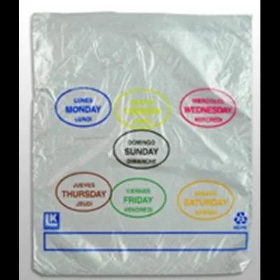 Bag 6.5X7+1.75 IN HDPE 0.5MIL Clear 7-Day With Flip Top Closure FDA Compliant Portion Bag Saddlepack 2000/Case