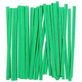Twist Tie 4X3.19 IN Paper Green 2/Pack