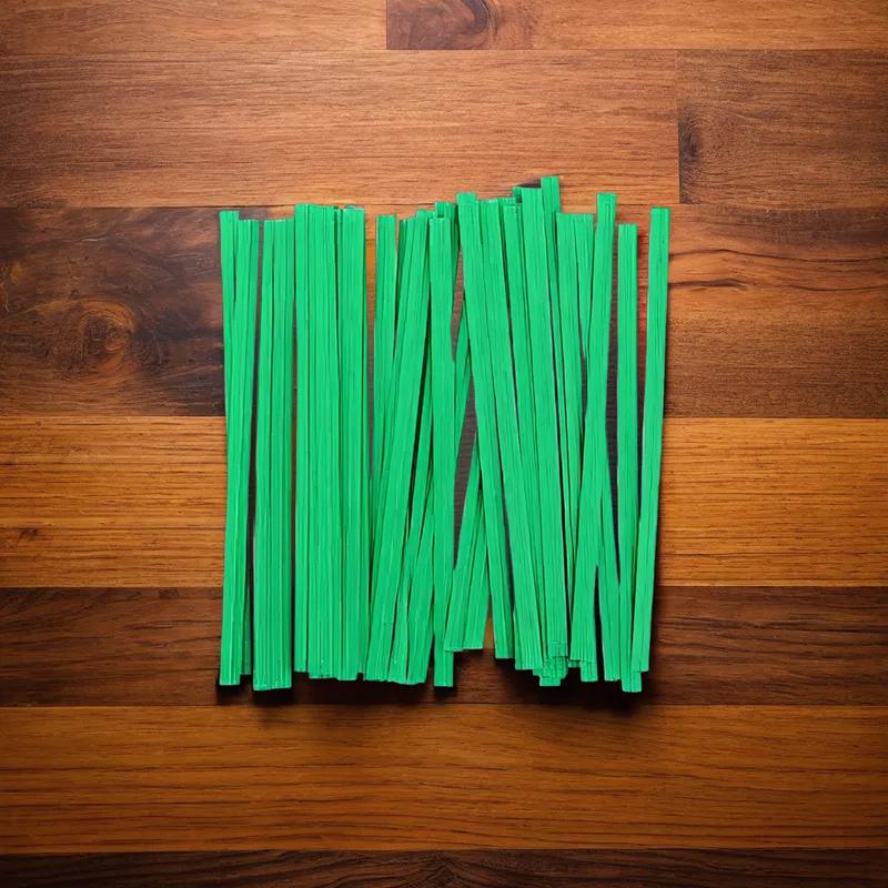 Twist Tie 4X3.19 IN Paper Green 2/Pack