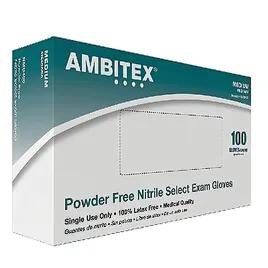 Examination Gloves Medium (MED) Blue Nitrile Rubber Disposable Powder-Free 100 Count/Pack 10 Packs/Case 1000 Count/Case