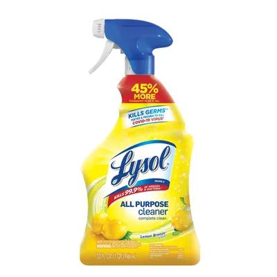 Lysol® Lemon All Purpose Cleaner Disinfectant 32 FLOZ Multi Surface Liquid Quaternary Ammonium 12/Case