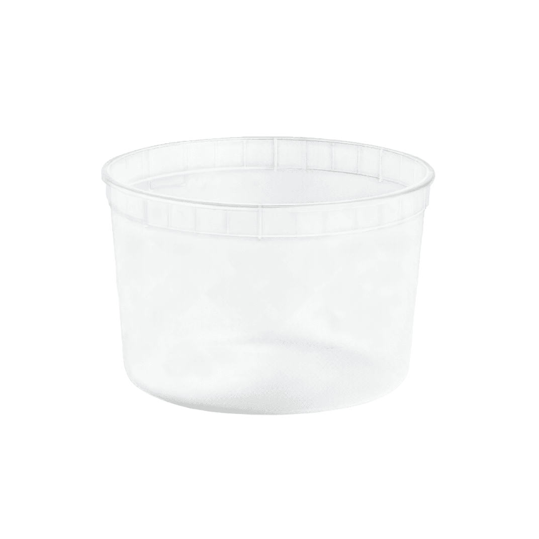 Classic Line Deli Container Base 64 OZ PP Clear Round 200/Case