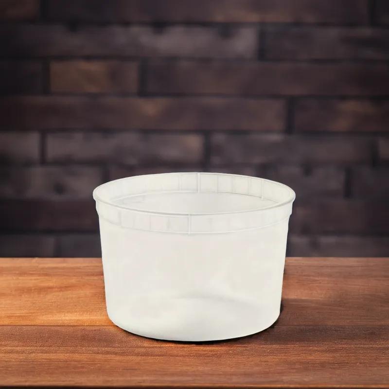 Classic Line Deli Container Base 64 OZ PP Clear Round 200/Case