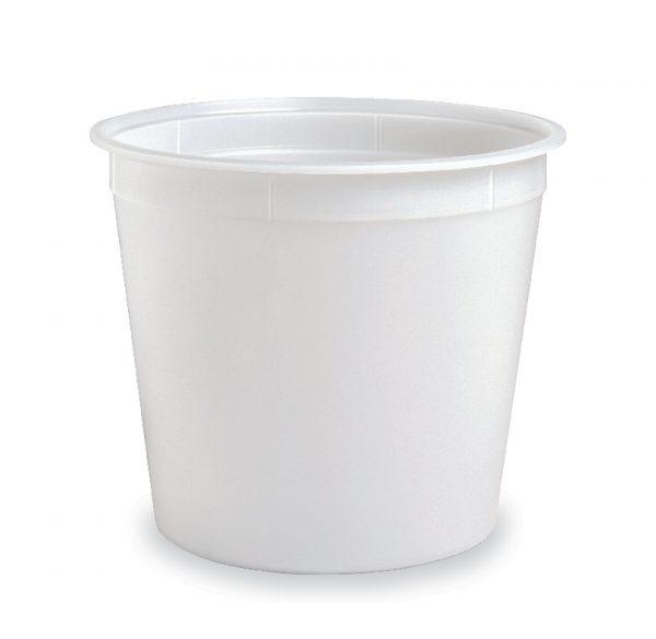 Bucket & Tub Base 168 OZ HDPE White 100/Case