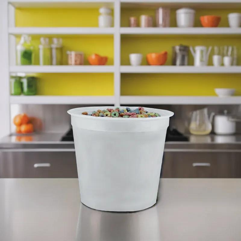 Bucket & Tub Base 168 OZ HDPE White 100/Case