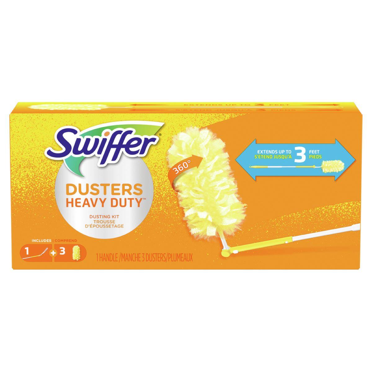 Swiffer® 360 Duster & Handle Kit Yellow Extendable 3 Count/Box 6 Box/Case