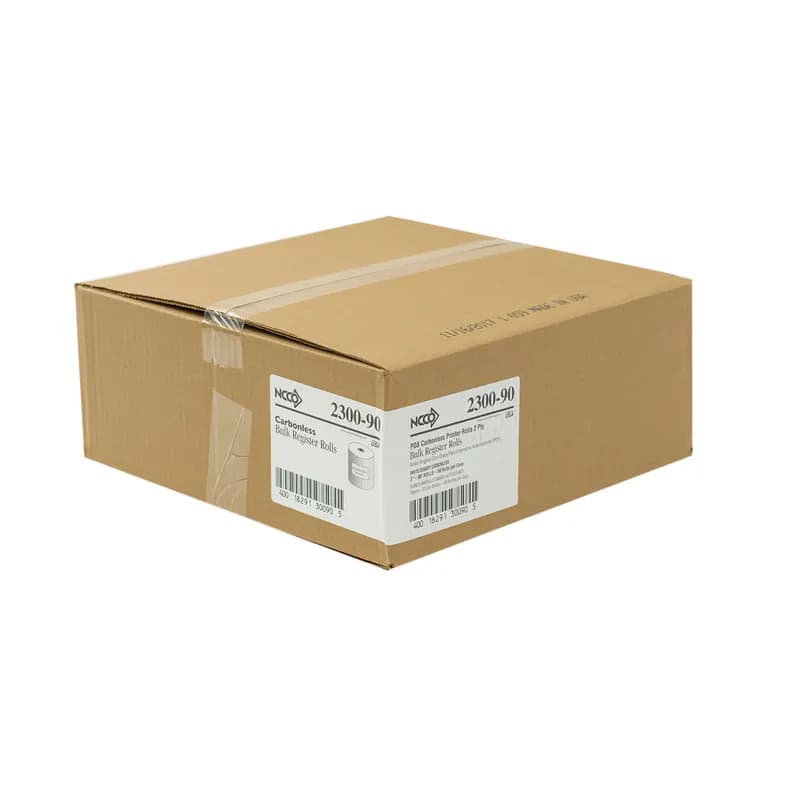 Register Tape Roll 3IN X90FT Paper 2PLY White Carbonless 50/Case