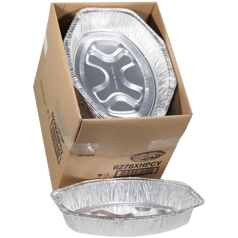 Roasted Chicken Roaster Large (LG) 256.3 OZ 18.25X14X3.25 IN Aluminum Silver Oval 50/Case