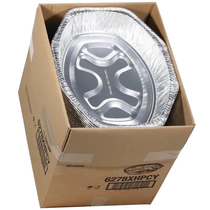 Roasted Chicken Roaster Large (LG) 256.3 OZ 18.25X14X3.25 IN Aluminum Silver Oval 50/Case