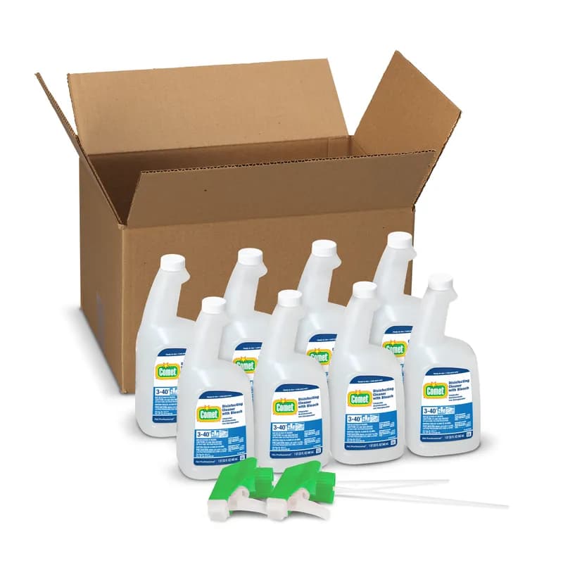 Comet Fresh Scent All Purpose Cleaner Disinfectant 32 FLOZ Multi Surface RTU Bleach 8/Case
