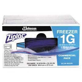 Ziploc® Freezer Bag 1 GAL Plastic Clear With Zip Seal Closure 250/Case